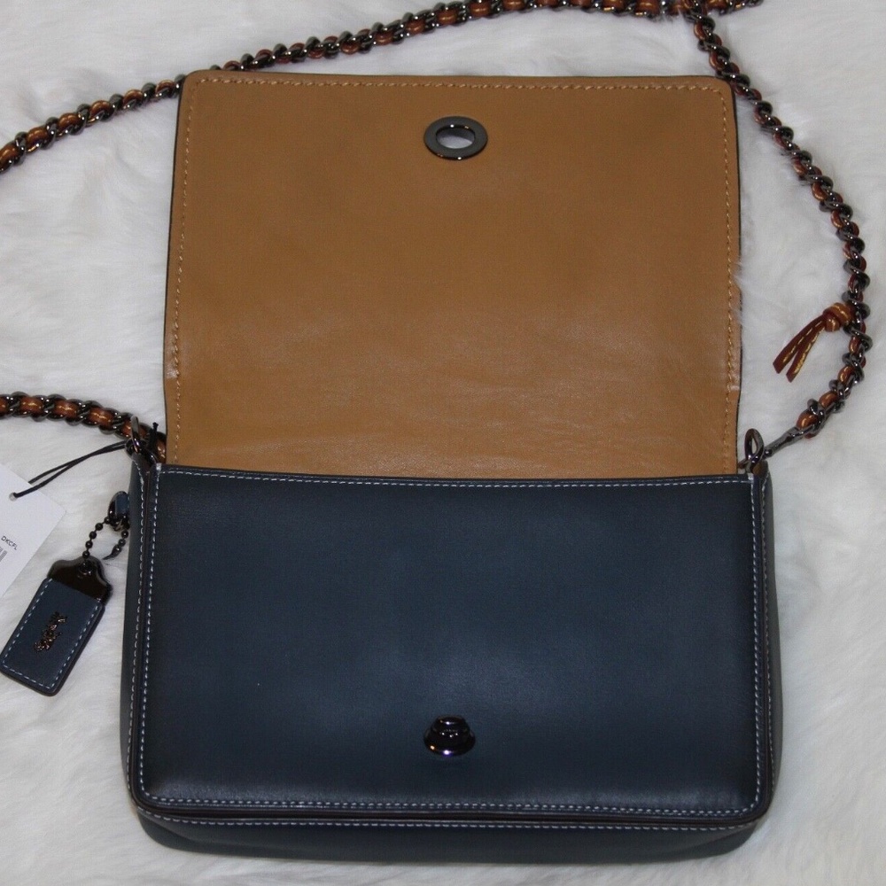 RARE! COACH 1941 Ostrich Dinky 24 Crossbody Bag Leather Purse Handbag - Picture 8 of 12